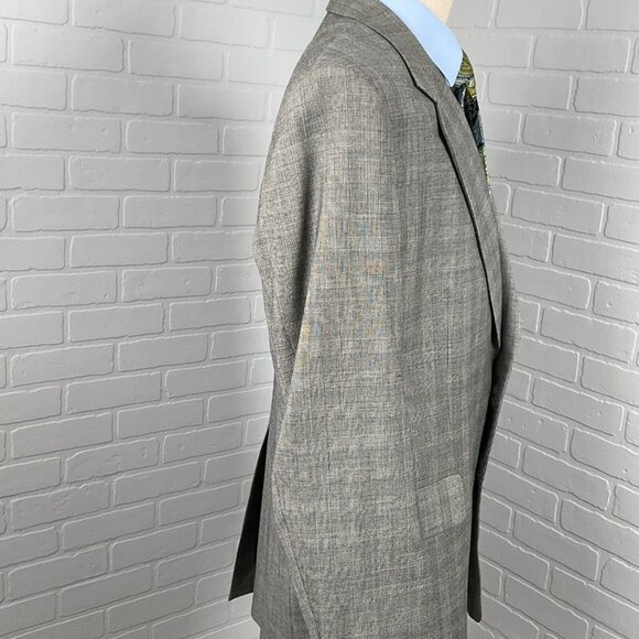 Sterling & Hunt Kuppenheimer Blazer Men‎ 44 Black White Plaid Premier Ed USA VTG - Picture 6 of 16